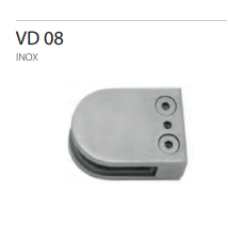 SUPORTE DE VIDRO  VD08 INOX